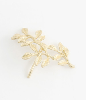 リーフ柄ヘアカフ(ゴールド-ONESIZE)