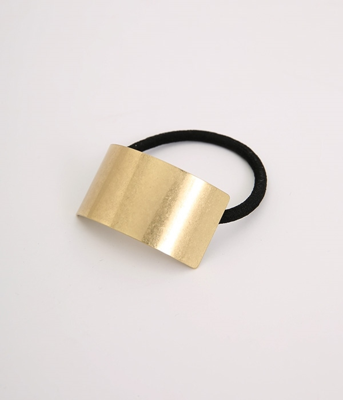 プレート　ヘアゴム(ゴールド-ONESIZE)