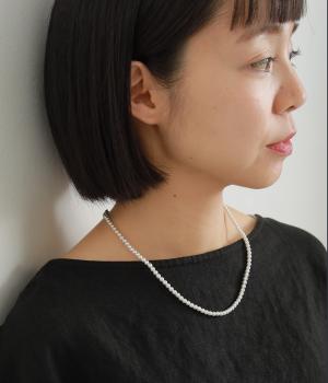 4mmガラスパールネックレス