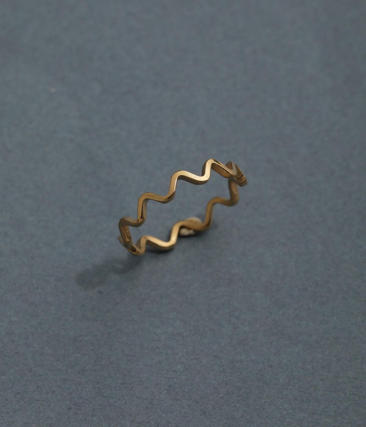 ステンレスなみなみリング(ゴールド-5)