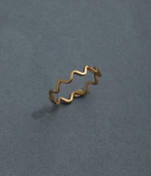 ステンレスなみなみリング(ゴールド-5)