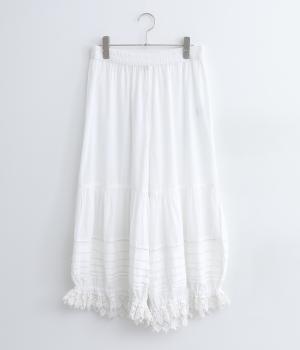 ローンキャンブリックはしごレース×ピンタックバルーンパンツ(オフ-M)