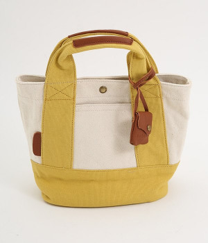 コンビキャンバスカウレザーミニトート(ライム-ONESIZE)