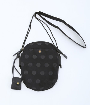 ナイロンドット ミニサコッシュ(ブラック-ONESIZE)