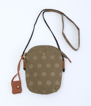 ナイロンドット ミニサコッシュ(グレーベージュ-ONESIZE)