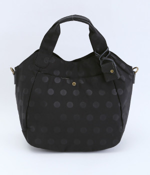 ナイロンドット 2WAYトート(ブラック-ONESIZE)