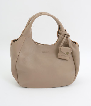 カウレザー　ドロップトート(グレーベージュ-ONESIZE)