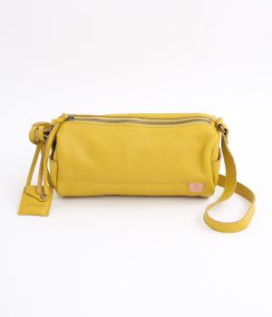 カウレザーロールショルダーバッグ(マスタード-ONESIZE)