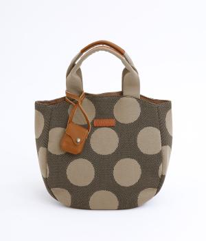 ドットニットトート(グレーベージュ-ONESIZE)