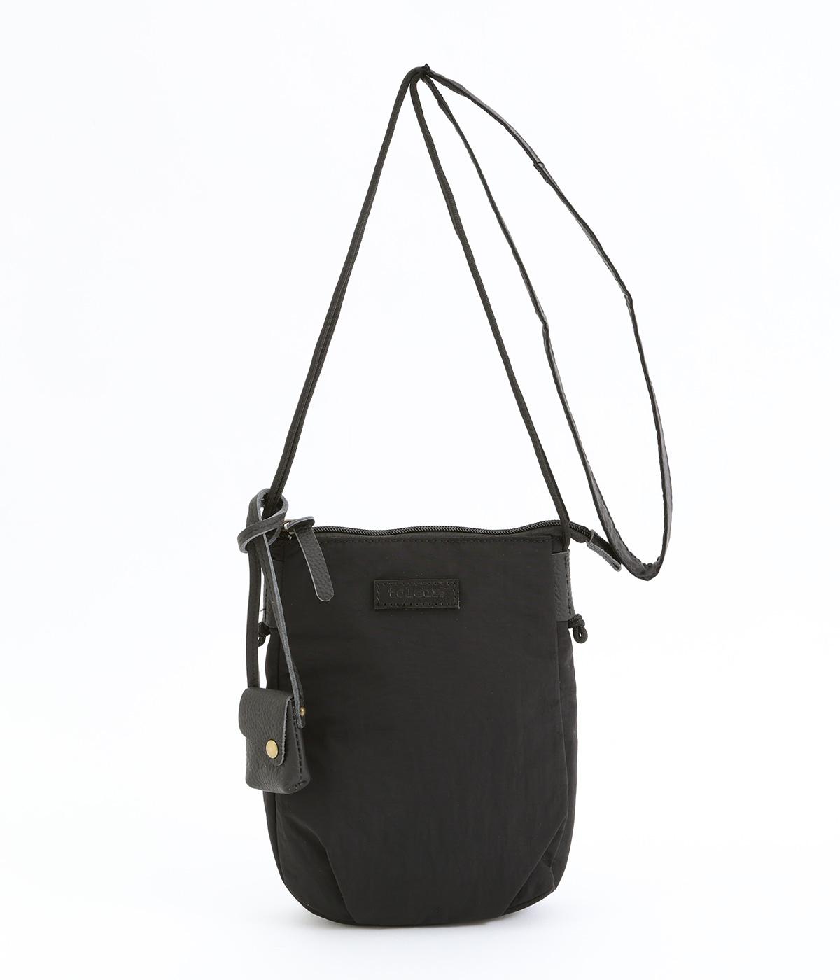 リンクルナイロンC ミニサコッシュ(ブラック-ONESIZE)