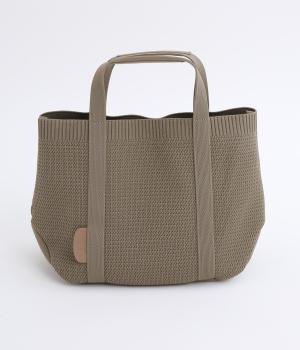 ポリエステルニットトートM(グレーベージュ-M)