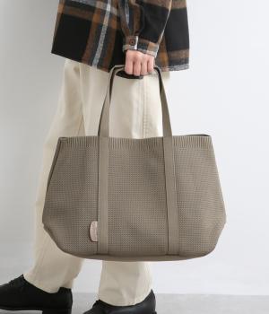 ポリエステルニットトートL(グレーベージュ-L)