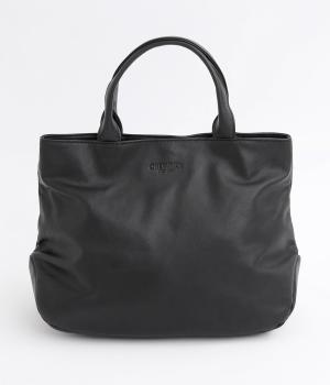 カウレザースクエアトート(ブラック-ONESIZE)