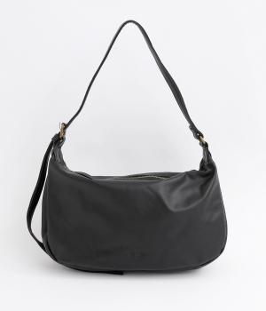 カウレザーラウンドショルダー(ブラック-ONESIZE)