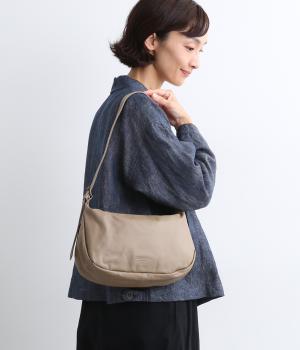カウレザーラウンドショルダー(グレーベージュ-ONESIZE)