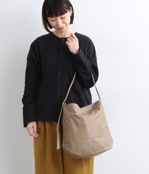 カウレザービッグワンショルダー(グレーベージュ-ONESIZE)