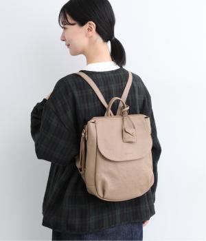 カウレザーリュック(グレーベージュ-ONESIZE)