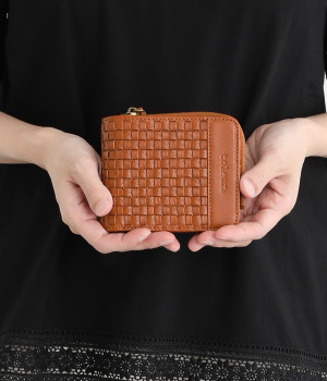 ホソメッシュ　フタツオリウォレット(キャメル-ONESIZE)