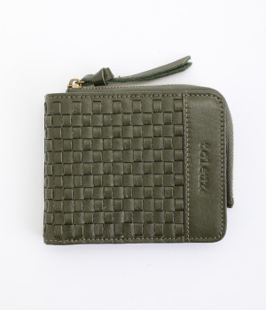 ホソメッシュ　フタツオリウォレット(グリーン-ONESIZE)