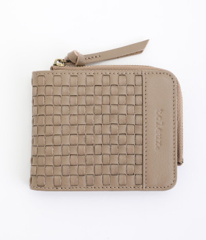 ホソメッシュ　フタツオリウォレット(グレーベージュ-ONESIZE)