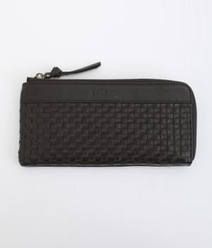 ホソメッシュ　L字ウォレット(ブラック-ONESIZE)