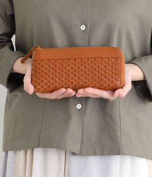 ホソメッシュ　L字ウォレット(キャメル-ONESIZE)