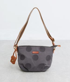 コットンナイロンドット刺繍ショルダー(グレー-F)