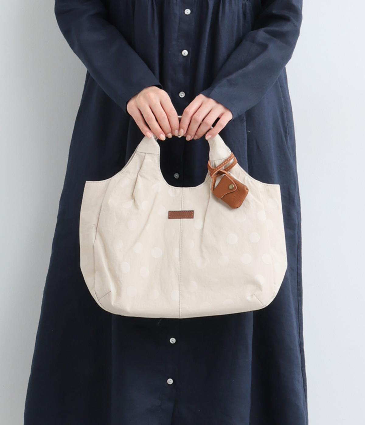 ナイロンドットワイドトート(アイボリー-F)