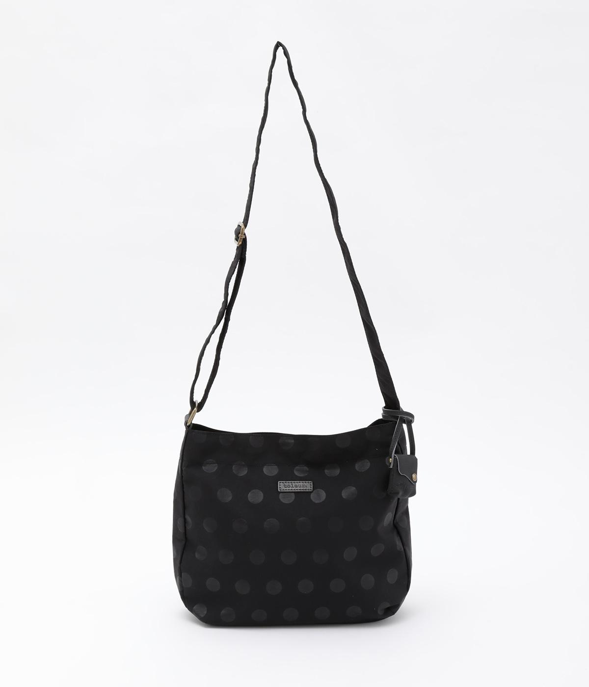 ナイロンドットミディアムショルダー(ブラック-F)