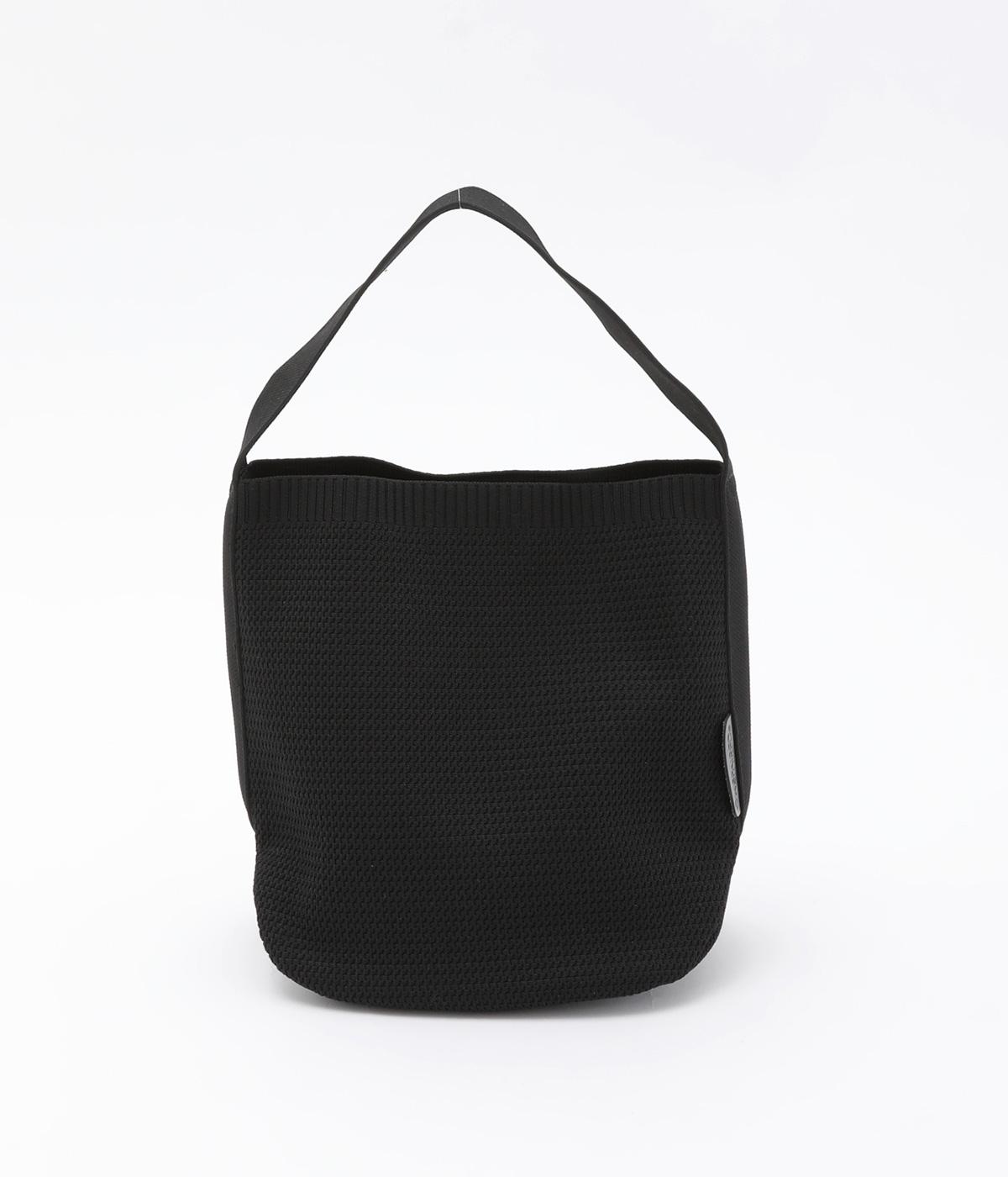 ポリエステルニットワンハンドルトート(ブラック-F)
