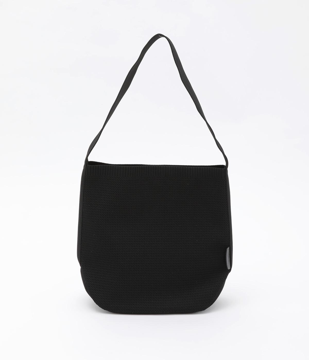 ポリエステルニットワンショルダー(ブラック-F)