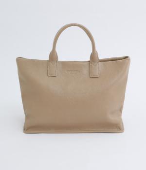 カウレザーワイドトート(グレーベージュ-F)