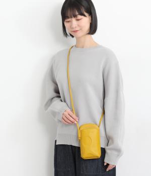 カウレザードットウォレットショルダー(イエロー-F)