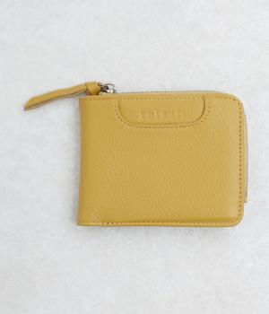 カウレザーフタツオリウォレット(イエロー-F)