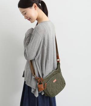 ナイロンキルティングショルダー(カーキ-F)