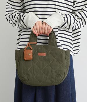 ナイロンキルティングトート(カーキ-F)