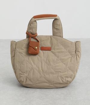 ナイロンキルティングトート(グレーベージュ-F)