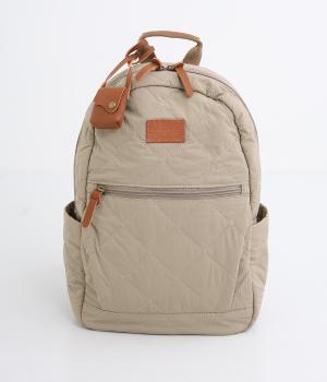 ナイロンキルティングリュック(グレーベージュ-F)