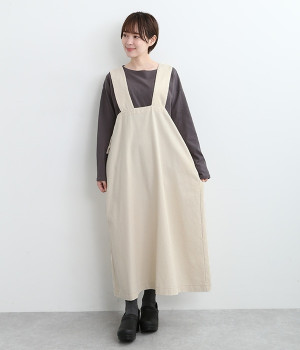 サイドリボンジャンパースカート(キナリ-ONESIZE)