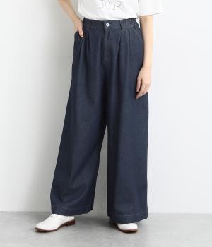 2タックワイドパンツ(ネイビー-F)