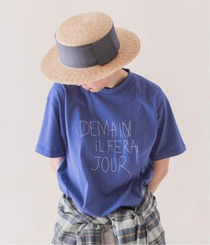 ロゴ刺繍Tシャツ(ダークブルー-F)