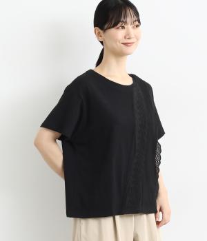 フロントレースタックプルオーバー(ブラック-F)