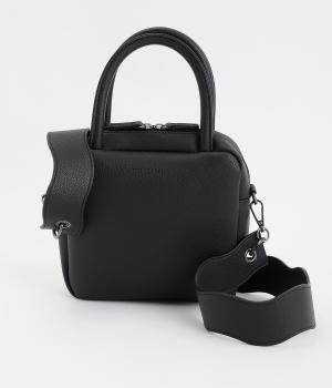 wavyショルダー2wayバッグ(ブラック-F)