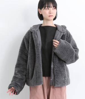 フーデッドファーブルゾン