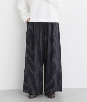 ドロストイージーワイドパンツ(ストライプ-F)