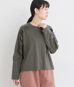 フリル切り替えプルオーバー(ダークグレー-F)