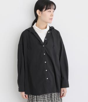 フーディシャツ(ブラック-F)