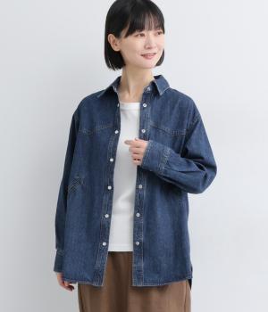 ウエスタンヨークデニムシャツ(インディゴ-F)