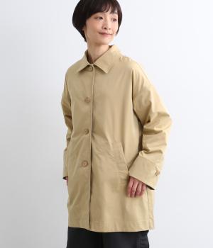 ミドル丈ステンカラーコート(ベージュ-F)
