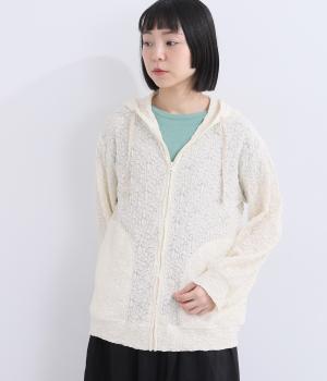 ストレッチフラワーレースパーカー